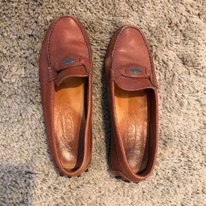 Ladies Tod's brown leather loafers, 7 1/2